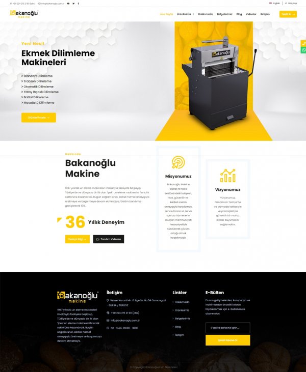 Kurumsal Site bakanoglu.com.tr Web Site Tasarımı & Yazılımı