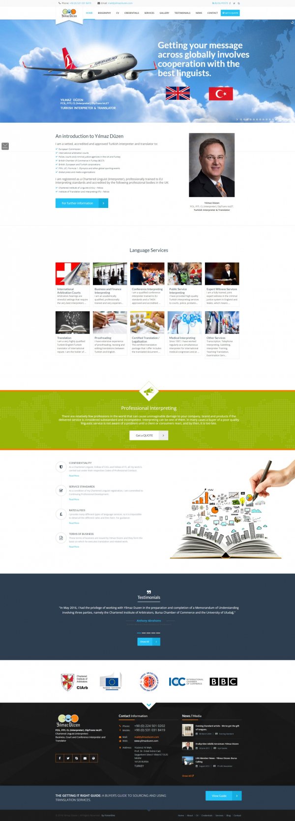 Kişisel Site yilmazduzen.com Web Site Tasarımı & Yazılımı