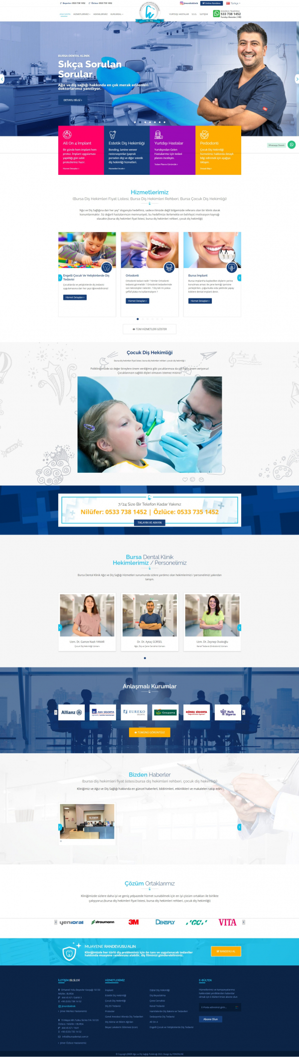 Kurumsal Site bursadentalklinik.com.tr Web Site Tasarımı & Yazılımı